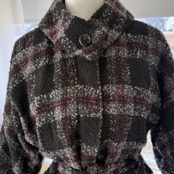 Linea Domani wool blend wrap coat jacket - Picture 10 of 16